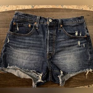Levi 501 women’s Distressed Denim Shorts